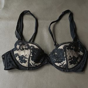 Victoria's Secret black lace balconet bra